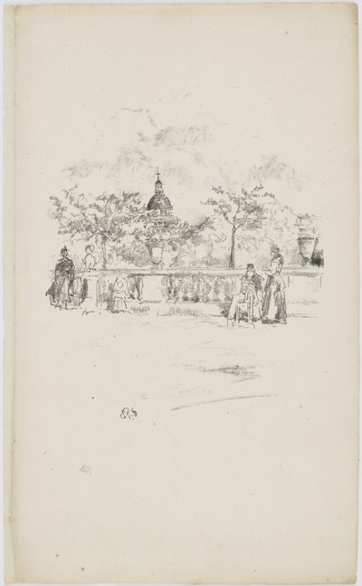 Le Panthéon, depuis la terrasse des jardins du Luxembourg, 1893 - James Abbott McNeill Whistler